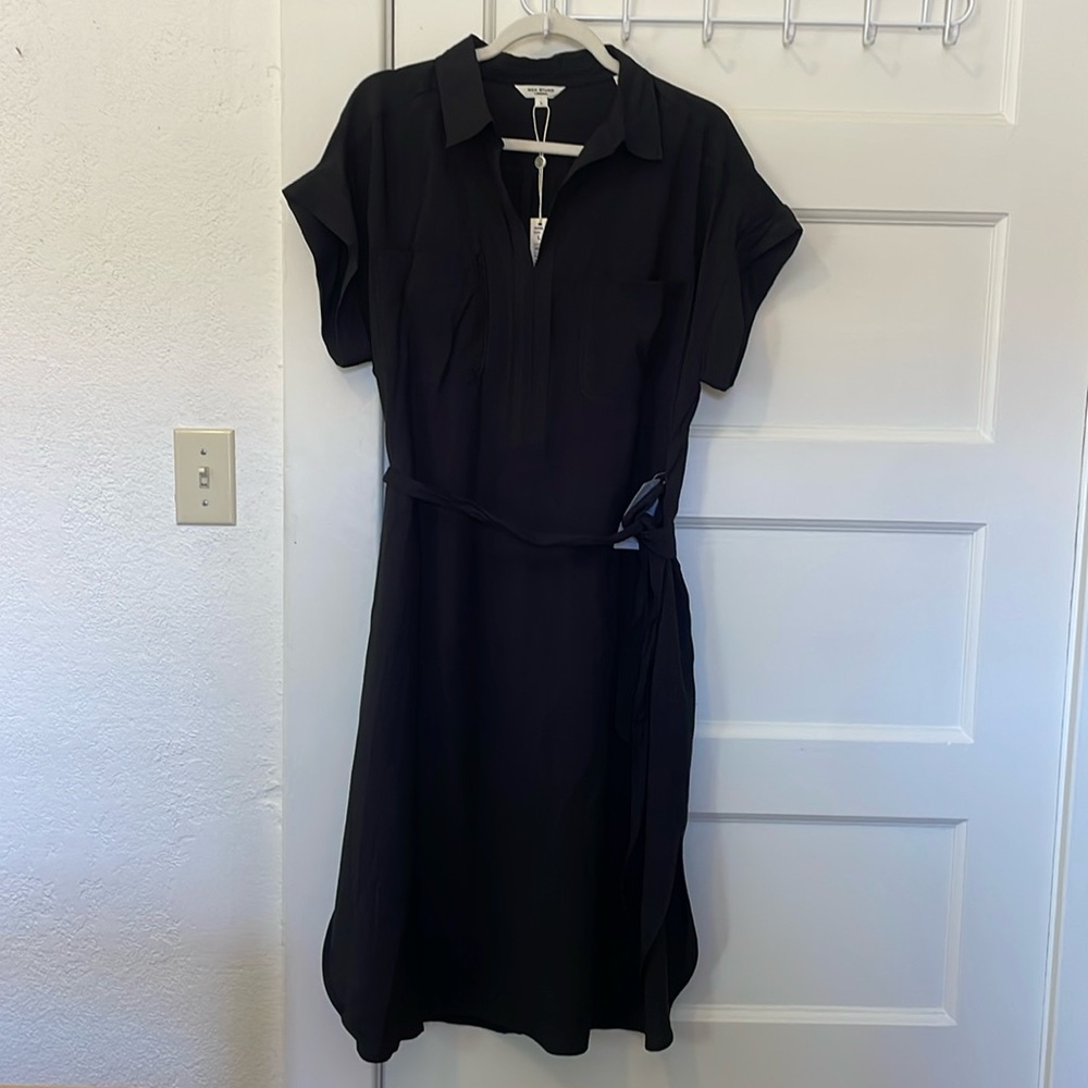 Max Studio London black dress with tie L